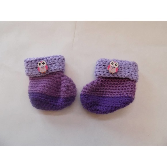Baby Owl Hat Diaper Cover and Booties Set - Picture 8 of 10